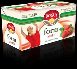 دمنوش طعم توت فرنگی دوغوش مدل Form بسته 20 عددی