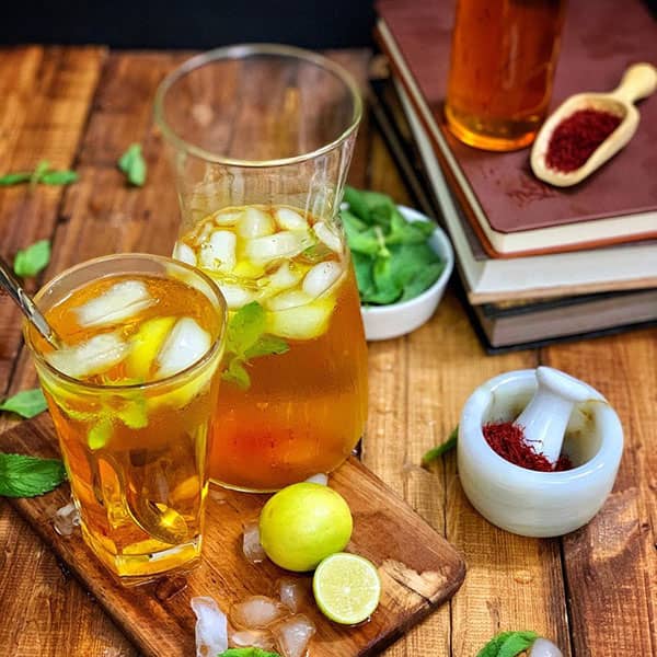 خواص شربت گلاب و زعفران